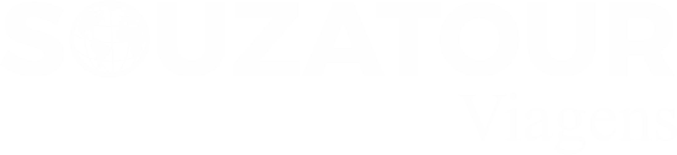Logomarca Souzatur Viagens BRanco